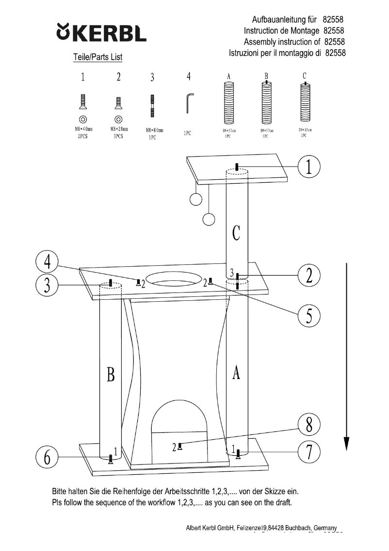 First page image of the manual for India 82558