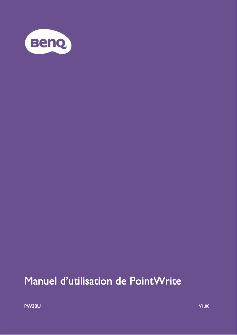 Image de la première page du manuel de l'appareil PointWrite PW30U
