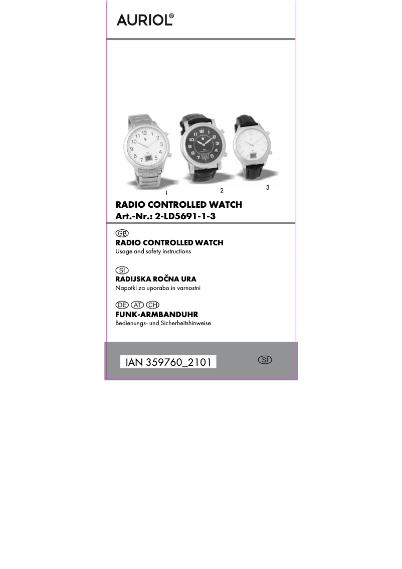 First page image of the manual for IAN 359760