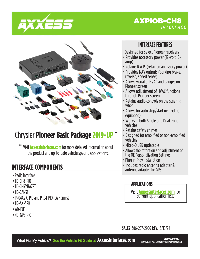 First page image of the manual for AXPIOB-CH8