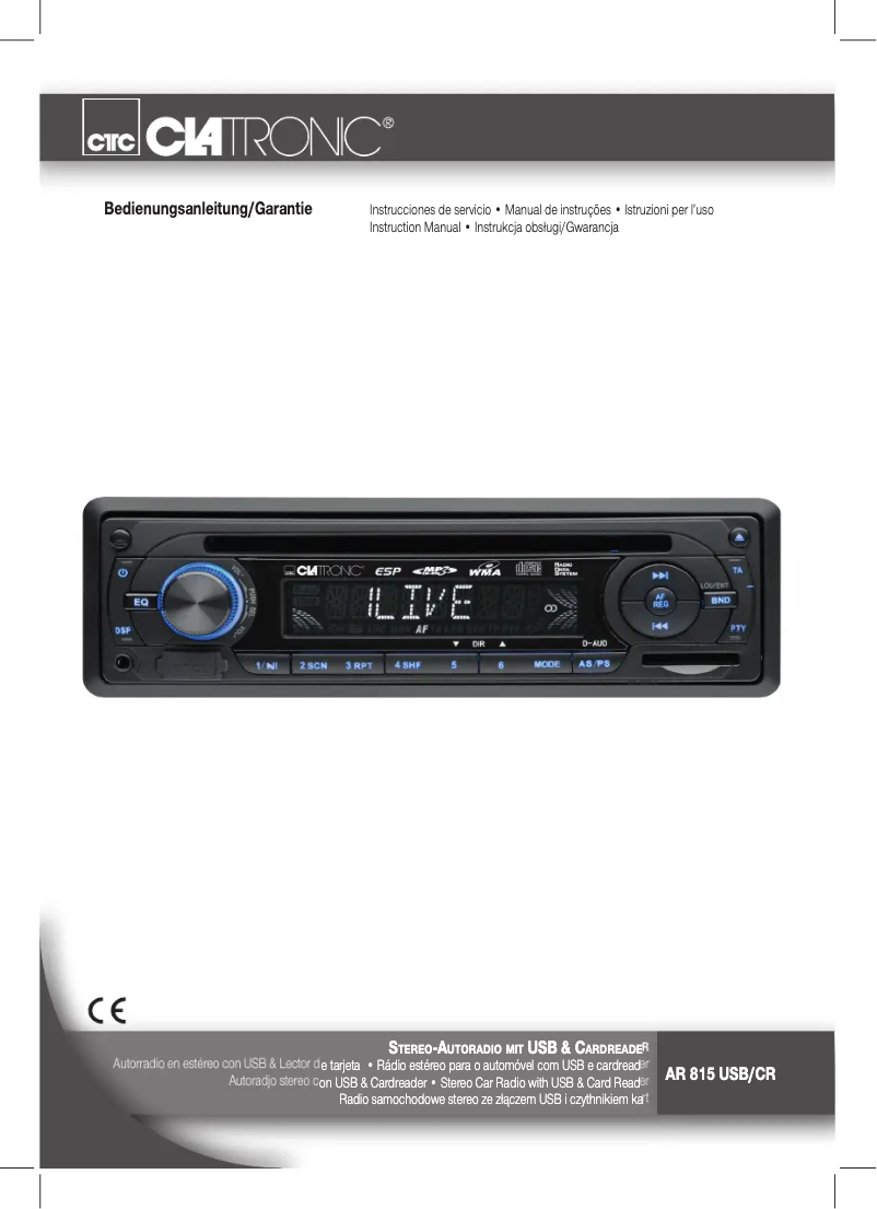 First page image of the manual for AR 815