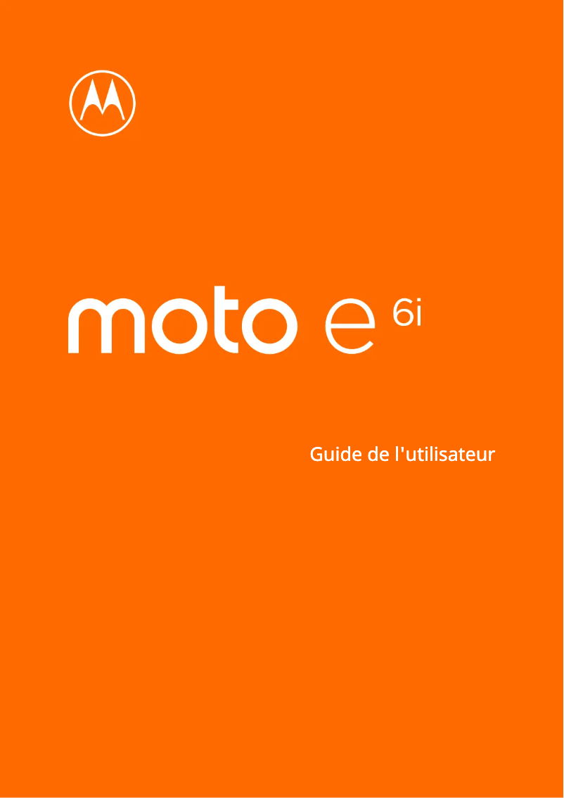 Page 1 of the manual User Manual Motorola Moto E6i