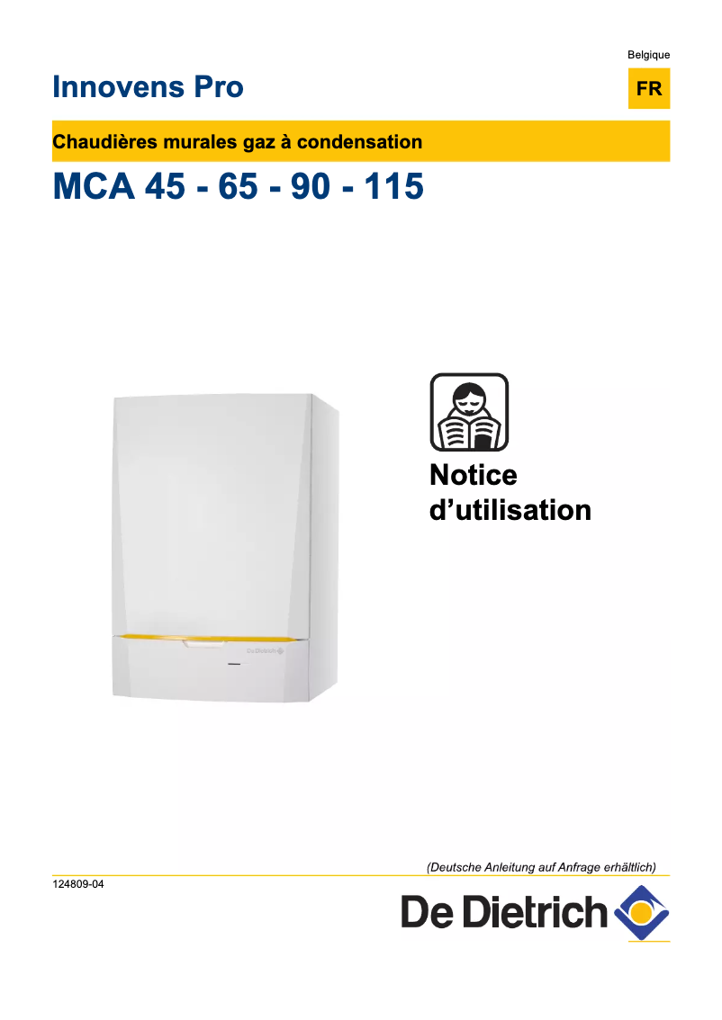 First page image of the manual for MCA 90