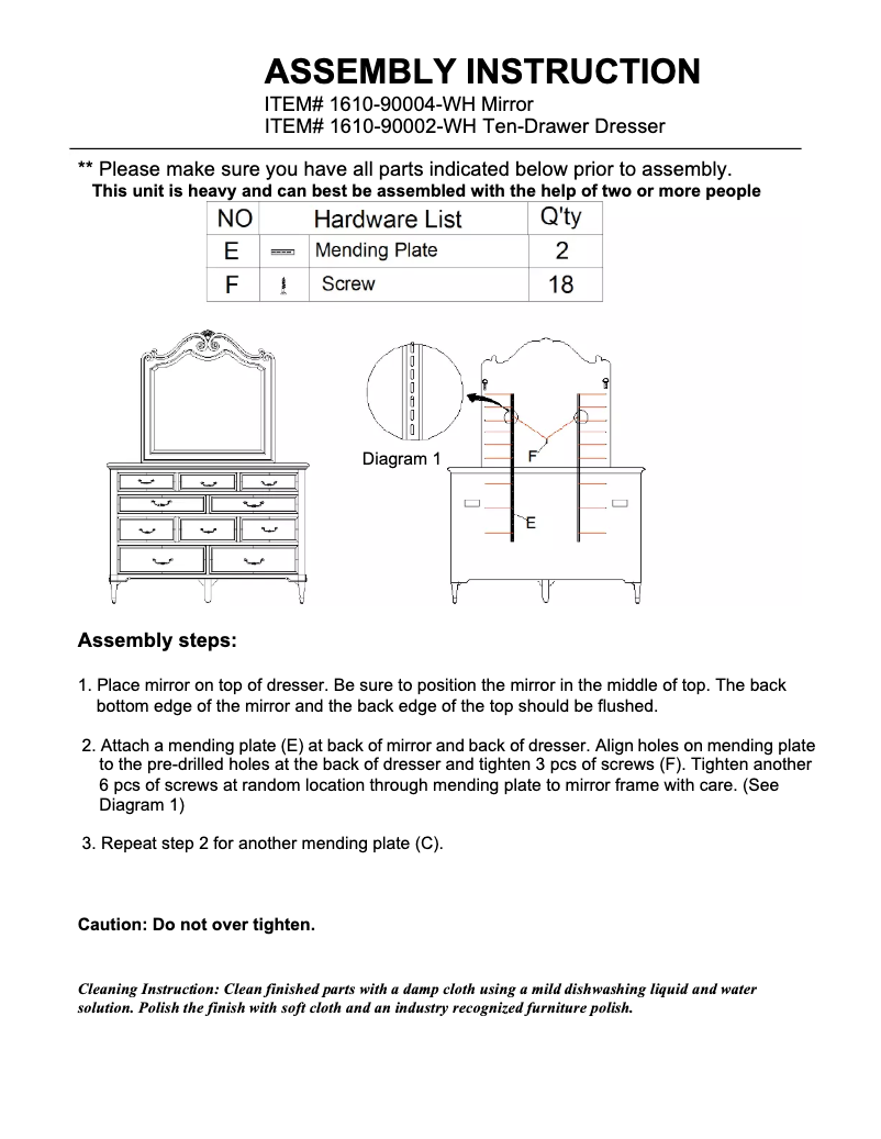 Page 1 of the manual User Manual Hooker 1610-90004-WH