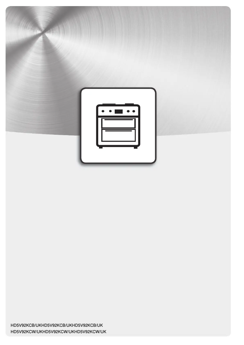 First page image of the manual for HD5V92KCB/UK