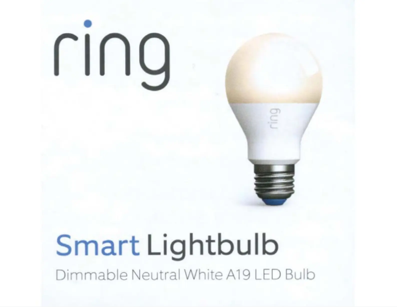 Page 1 of the manual User Manual Ring A19 Smart LED Bulb