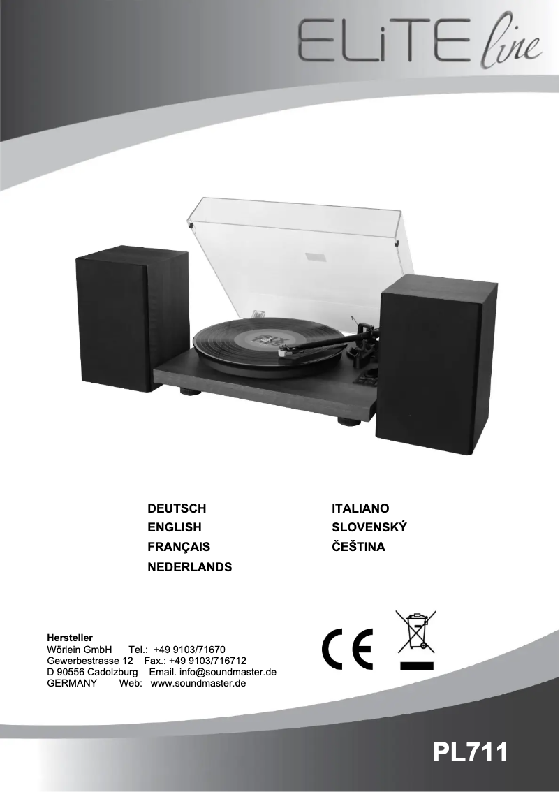 First page image of the manual for PL711