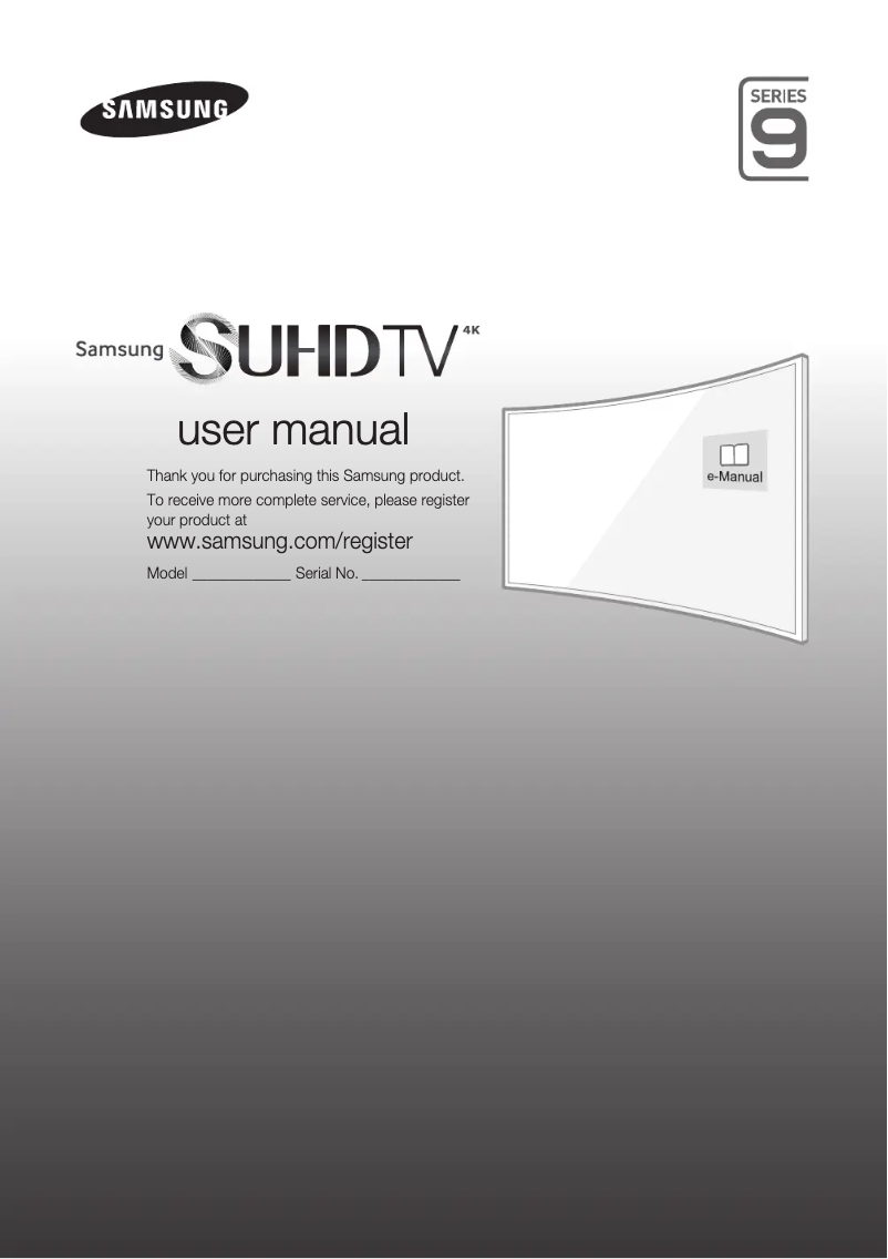 Page 1 of the manual User Manual Samsung UA48JS9000W
