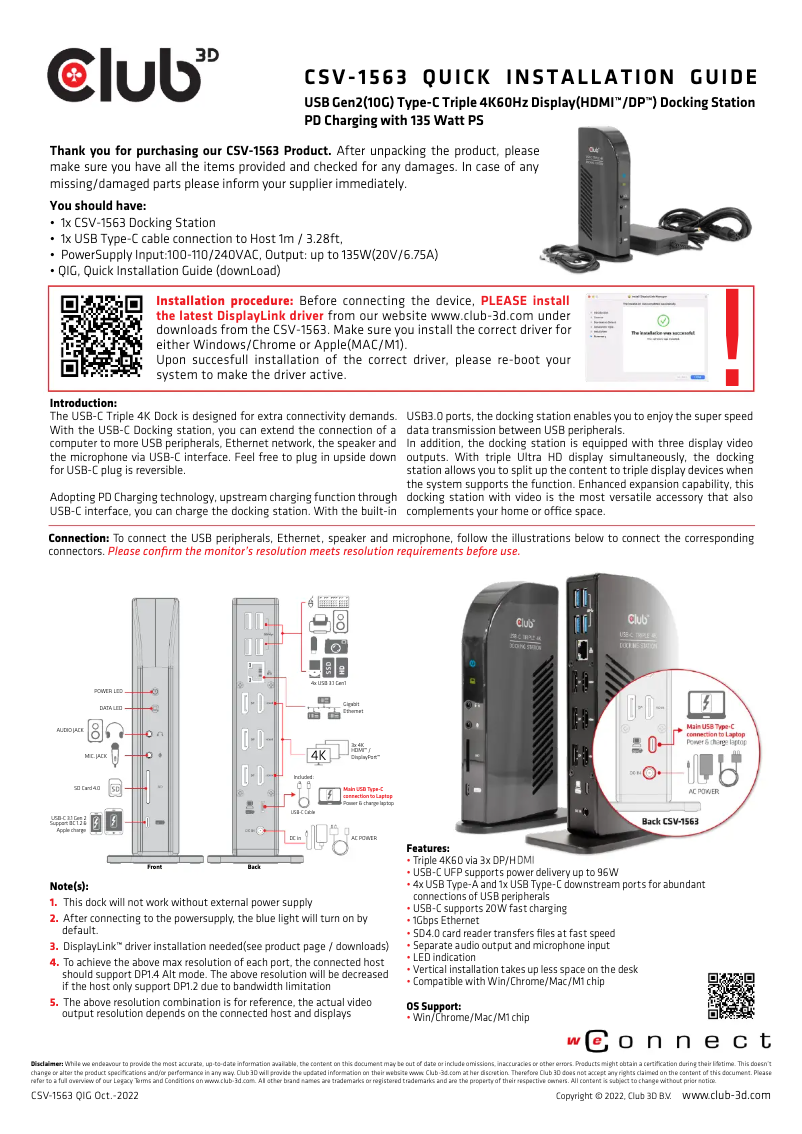 Image de la première page du manuel de l'appareil CSV-1563