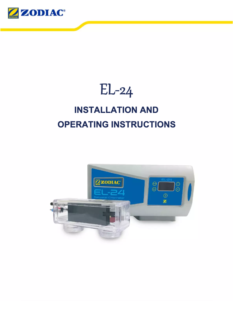 First page image of the manual for EL-24