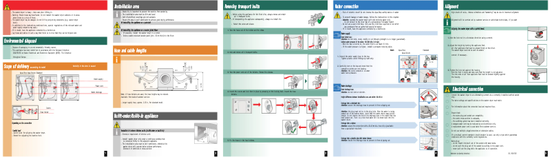 Page 1 of the manual Installation Guide Siemens WD12H420EP