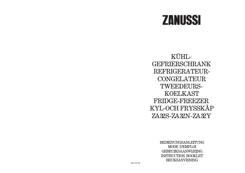 First page image of the manual for ZA 32 n