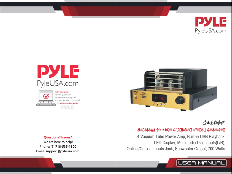 Page 1 of the manual User Manual Pyle PVTA90