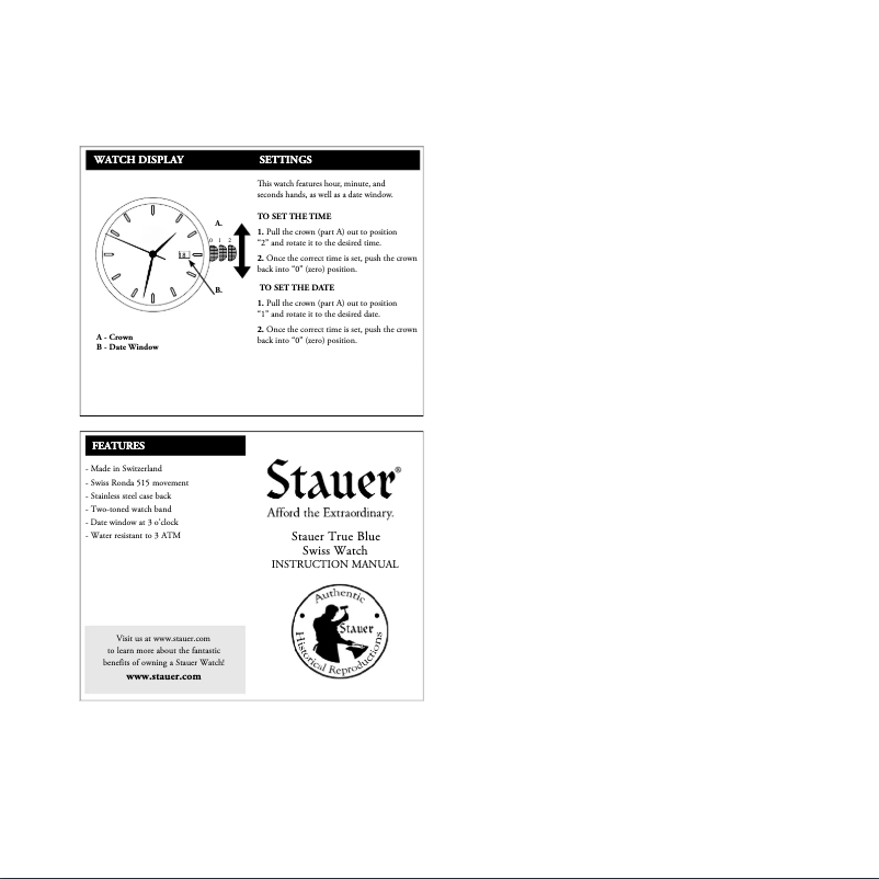 Page 1 of the manual User Manual Stauer 38313