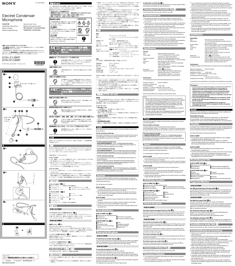 First page image of the manual for ECM-LZ1UBMP