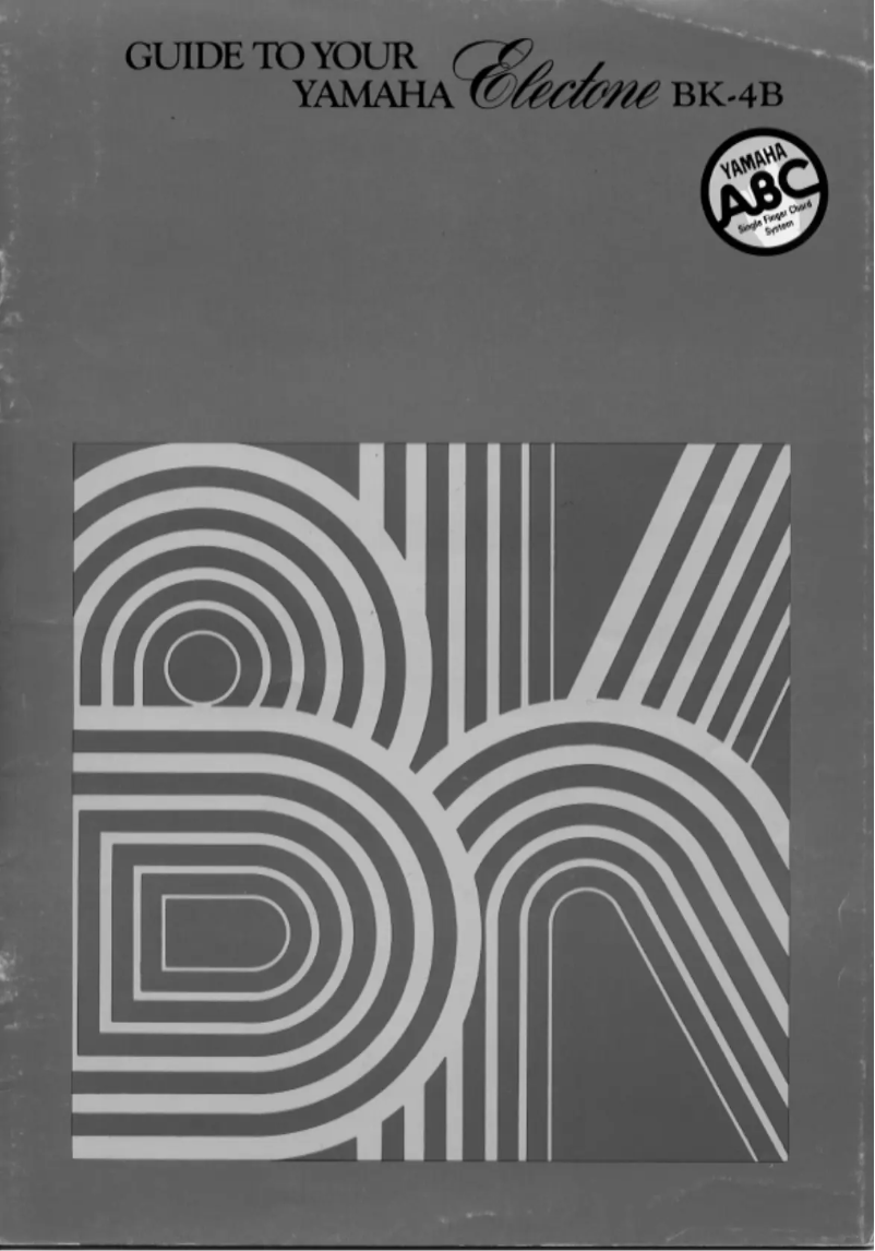 Page 1 of the manual User Manual Yamaha Electone BK-4B