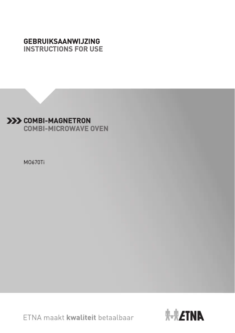 First page image of the manual for MO670Ti