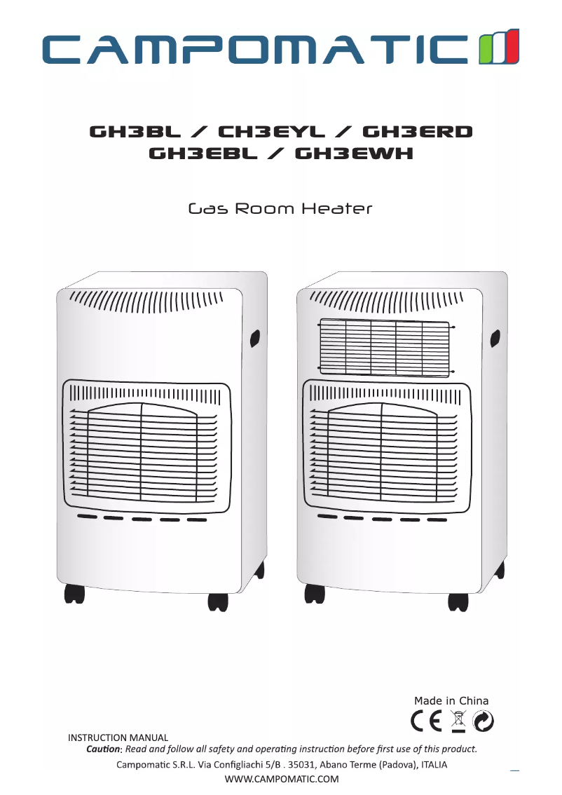 First page image of the manual for GH3BL