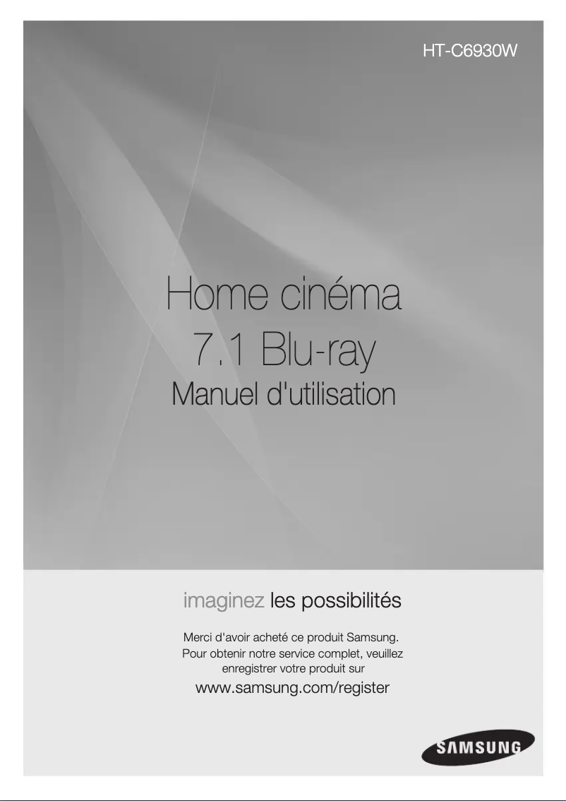 Page 1 of the manual User Manual Samsung HT-C6930W