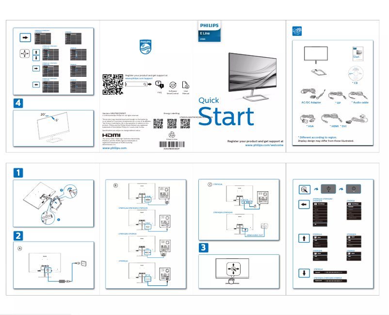 First page image of the manual for 276E9QSB