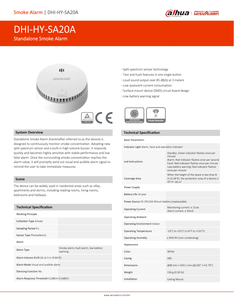 First page image of the manual for HY-SA20A