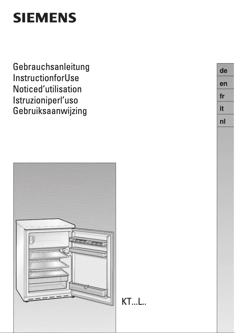 Page 1 of the manual User Manual Siemens KT14L120