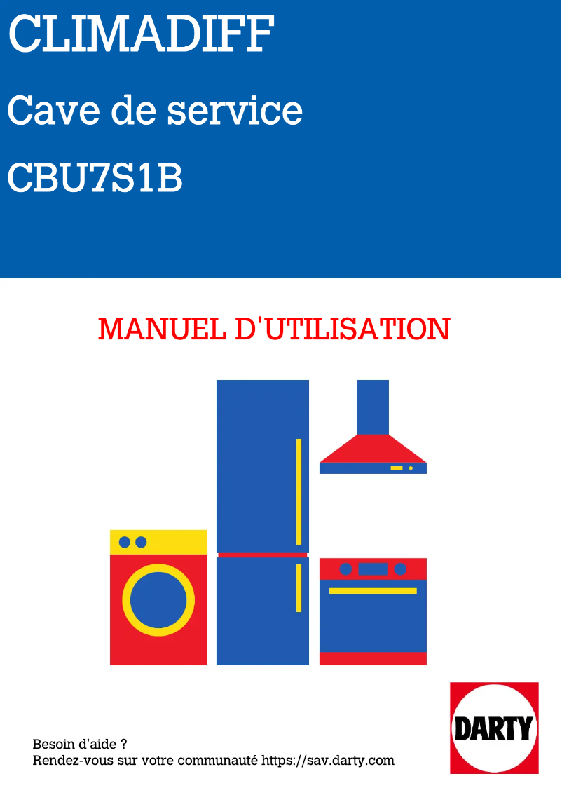 Page 1 of the manual User Manual Climadiff CBU7S1B