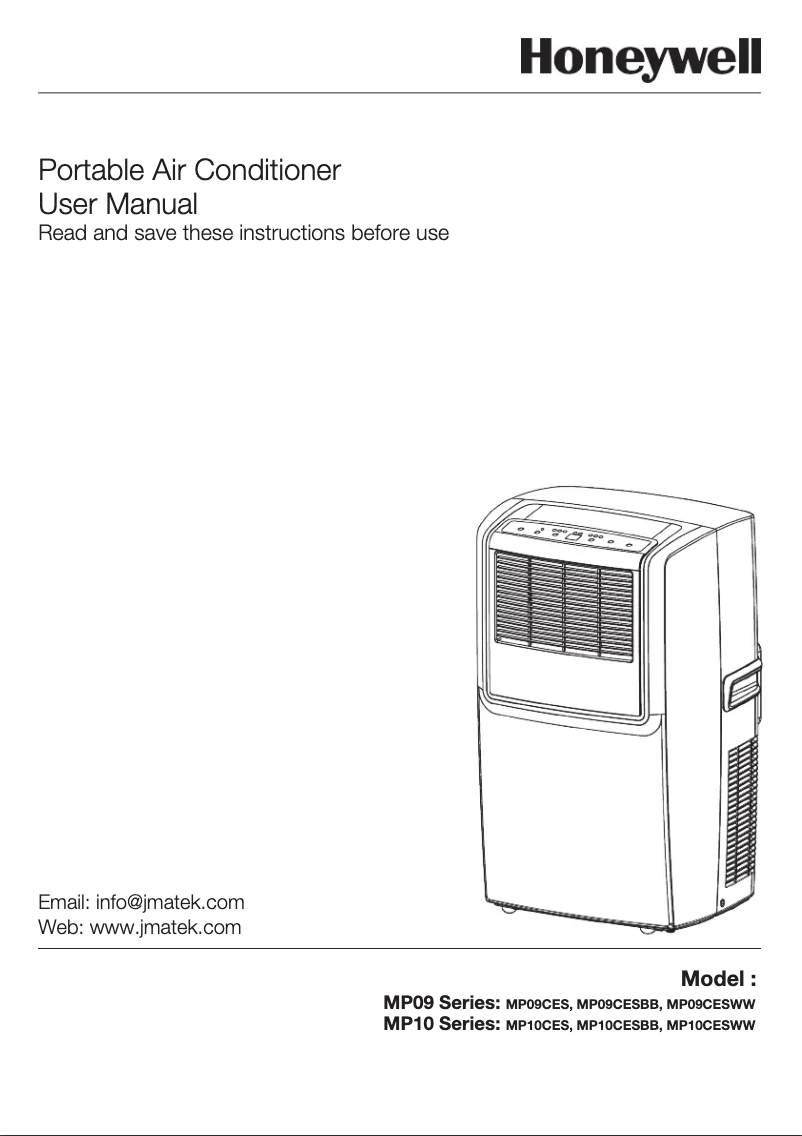 First page image of the manual for MP10CESBB
