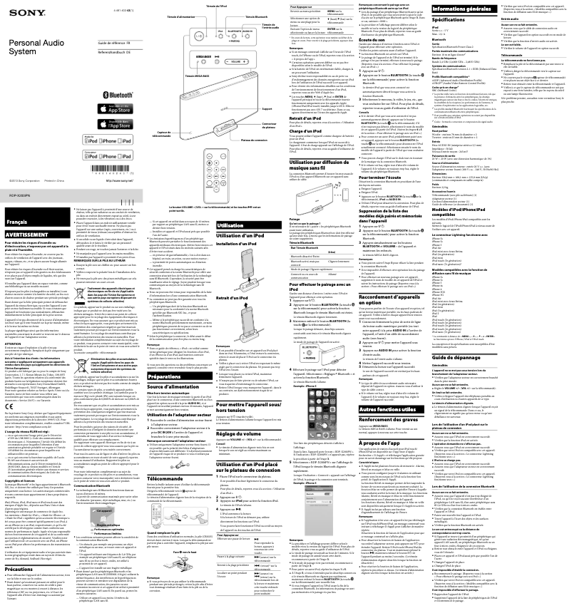 Page 1 of the manual User Manual Sony RDP-X200IPN