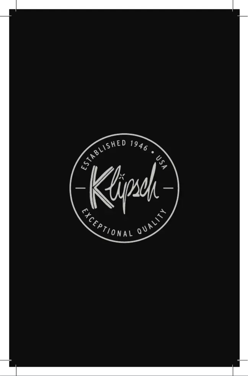 Page 1 of the manual User Manual Klipsch T2