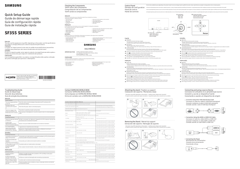 First page image of the manual for S22F355FHL