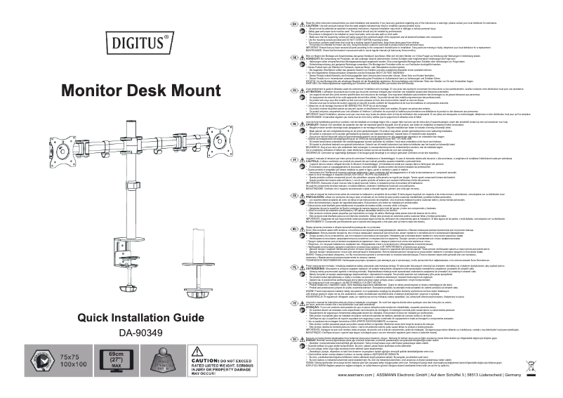 Page 1 of the manual User Manual Digitus DA-90349