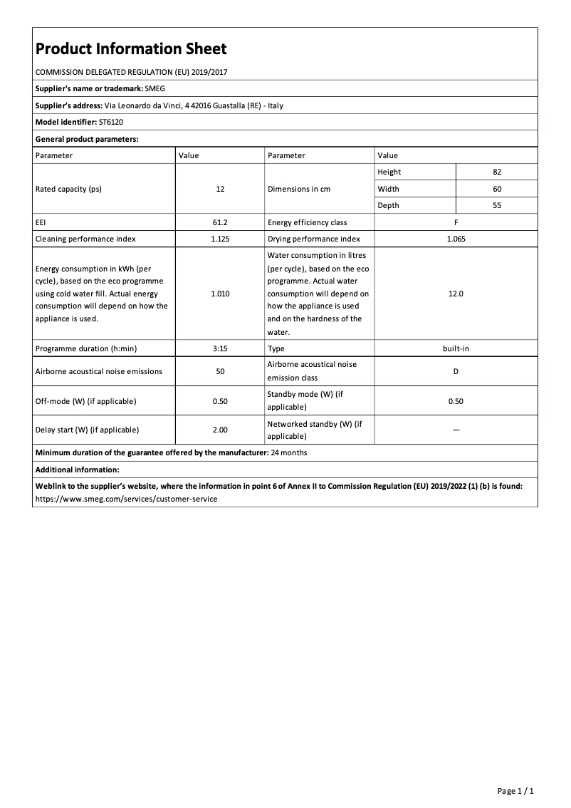First page image of the manual for ST6120