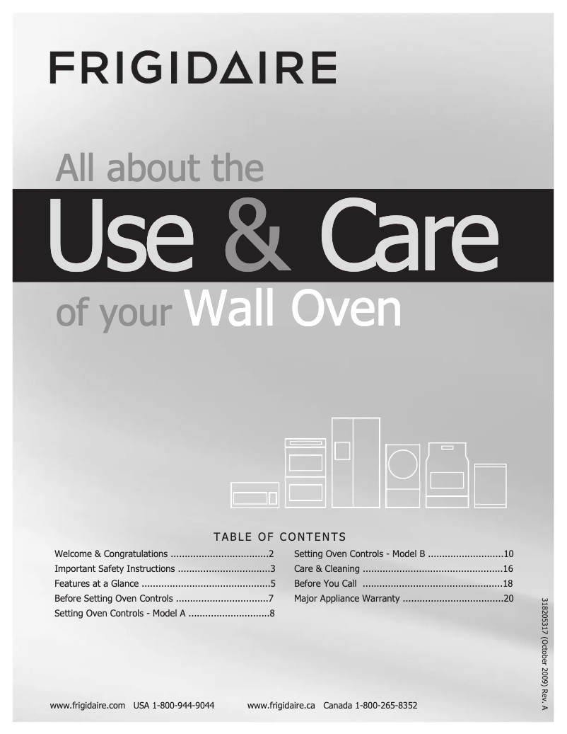 First page image of the manual for FFEW2425LS