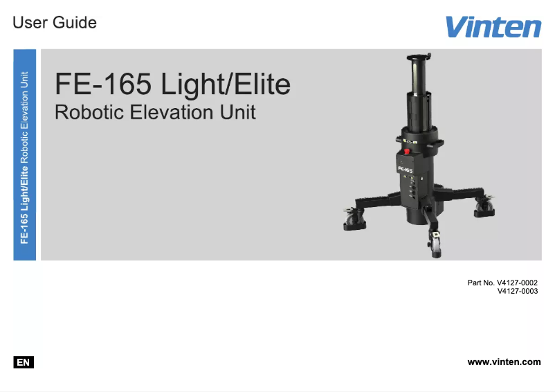 First page image of the manual for FE-165