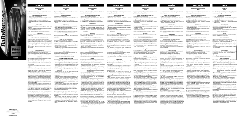Page 1 of the manual User Manual BaByliss E695E