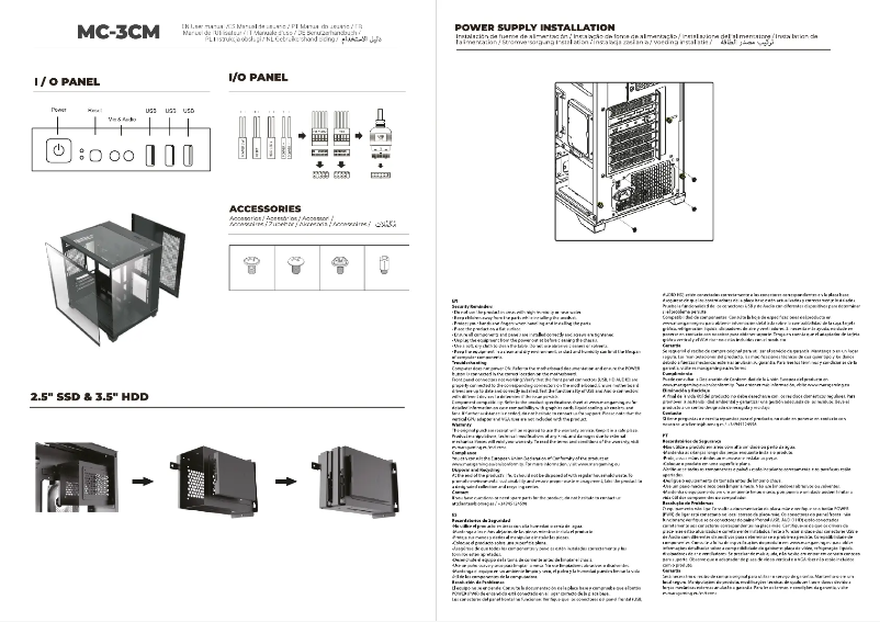Page 1 of the manual User Manual Mars Gaming MC-3CM