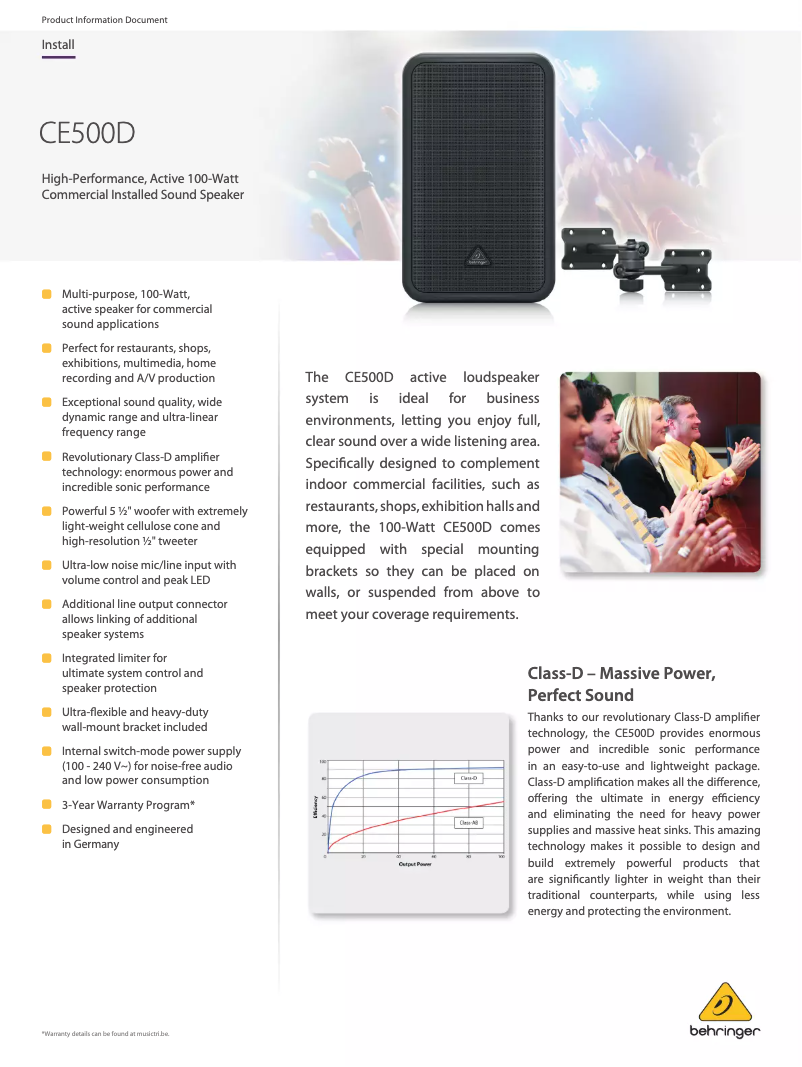 First page image of the manual for CE500D