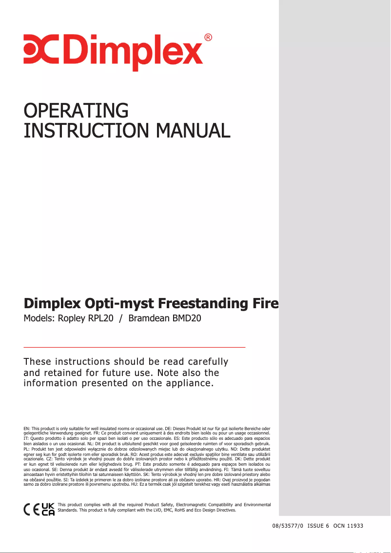 First page image of the manual for BMD20