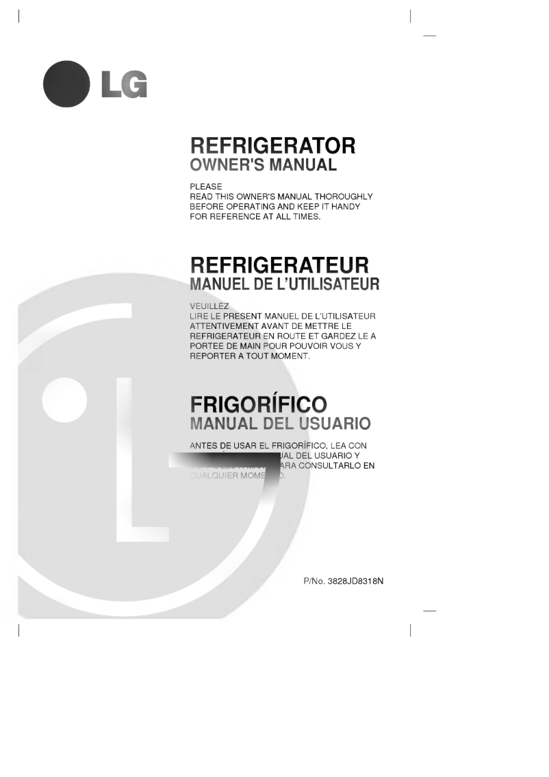 First page image of the manual for GR-131SSF