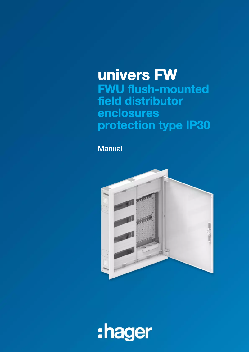 Page 1 of the manual User Manual Hager FWU32D