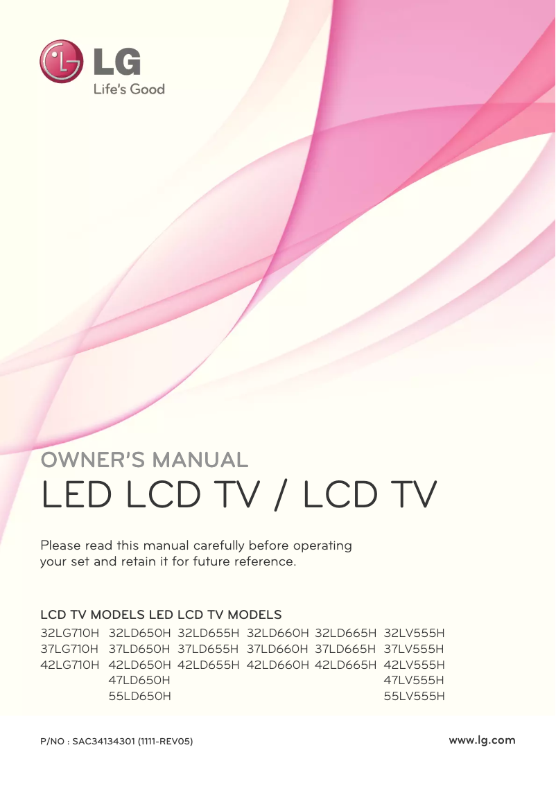 First page image of the manual for 32LD665H