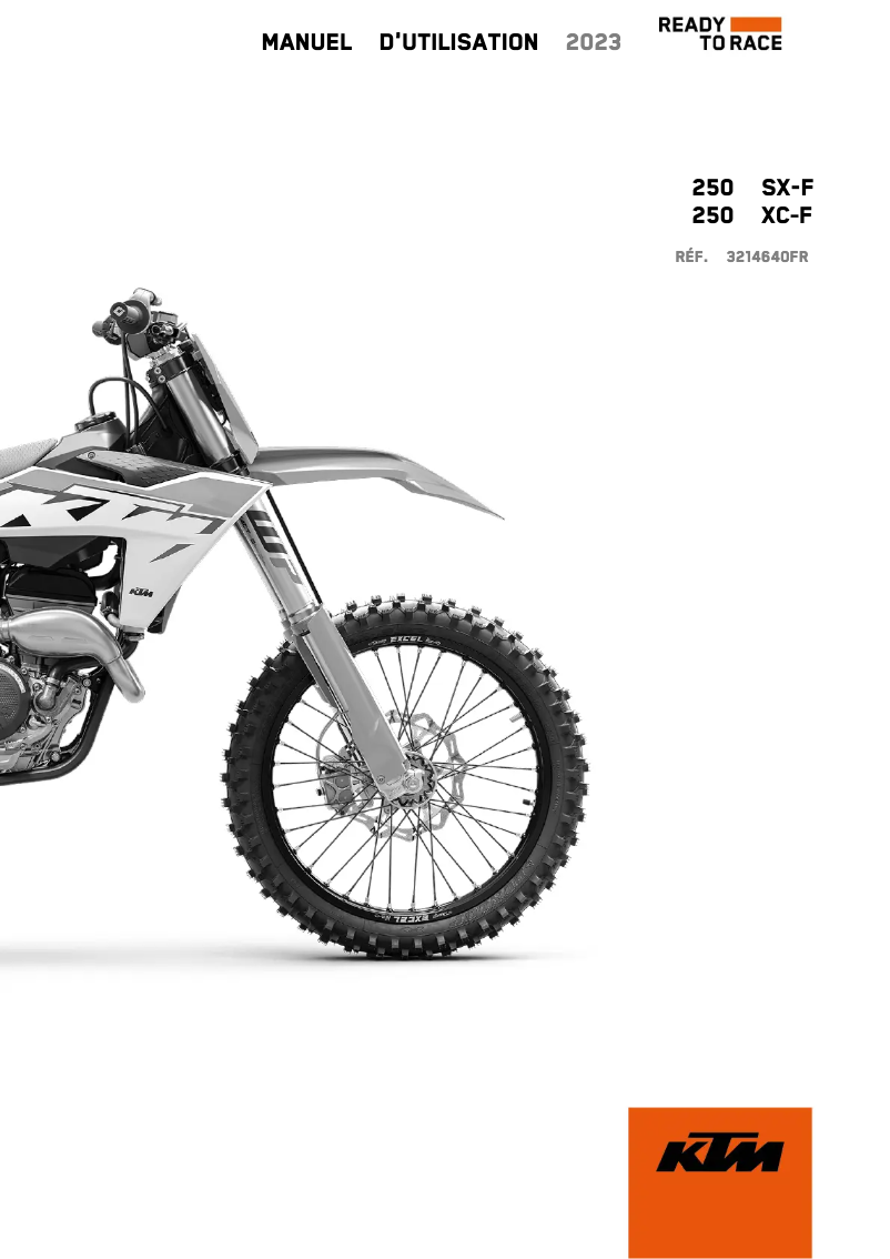 Page 1 of the manual User Manual KTM 250 SX-F (2023)