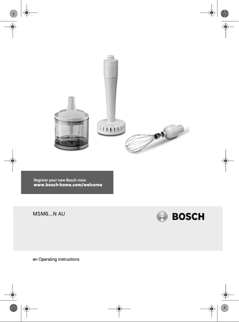 First page image of the manual for ErgoMixx MSM66125AU