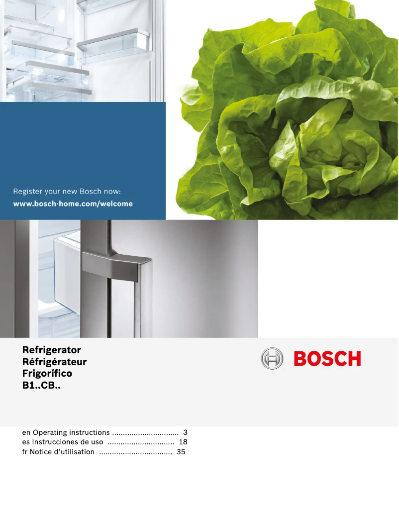 Page 1 of the manual Use and Maintenance Manual Bosch B10CB80NVW