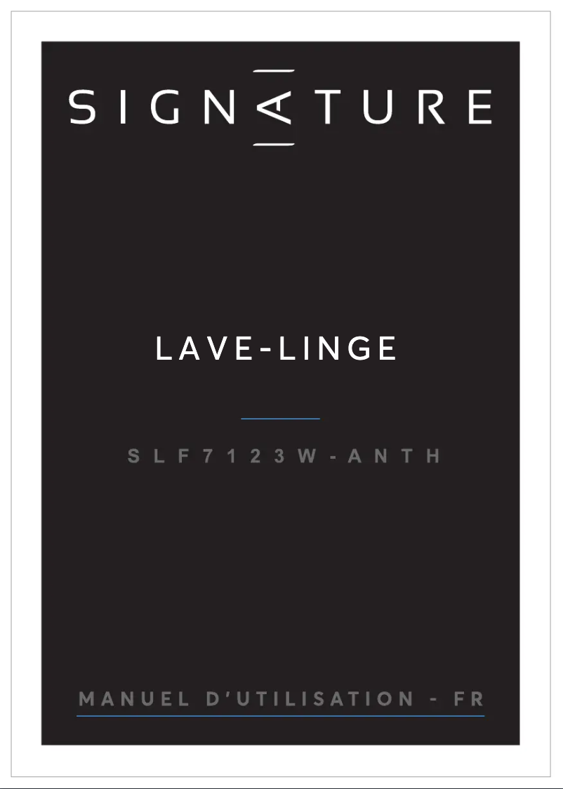 First page image of the manual for SLF7123W-ANTH