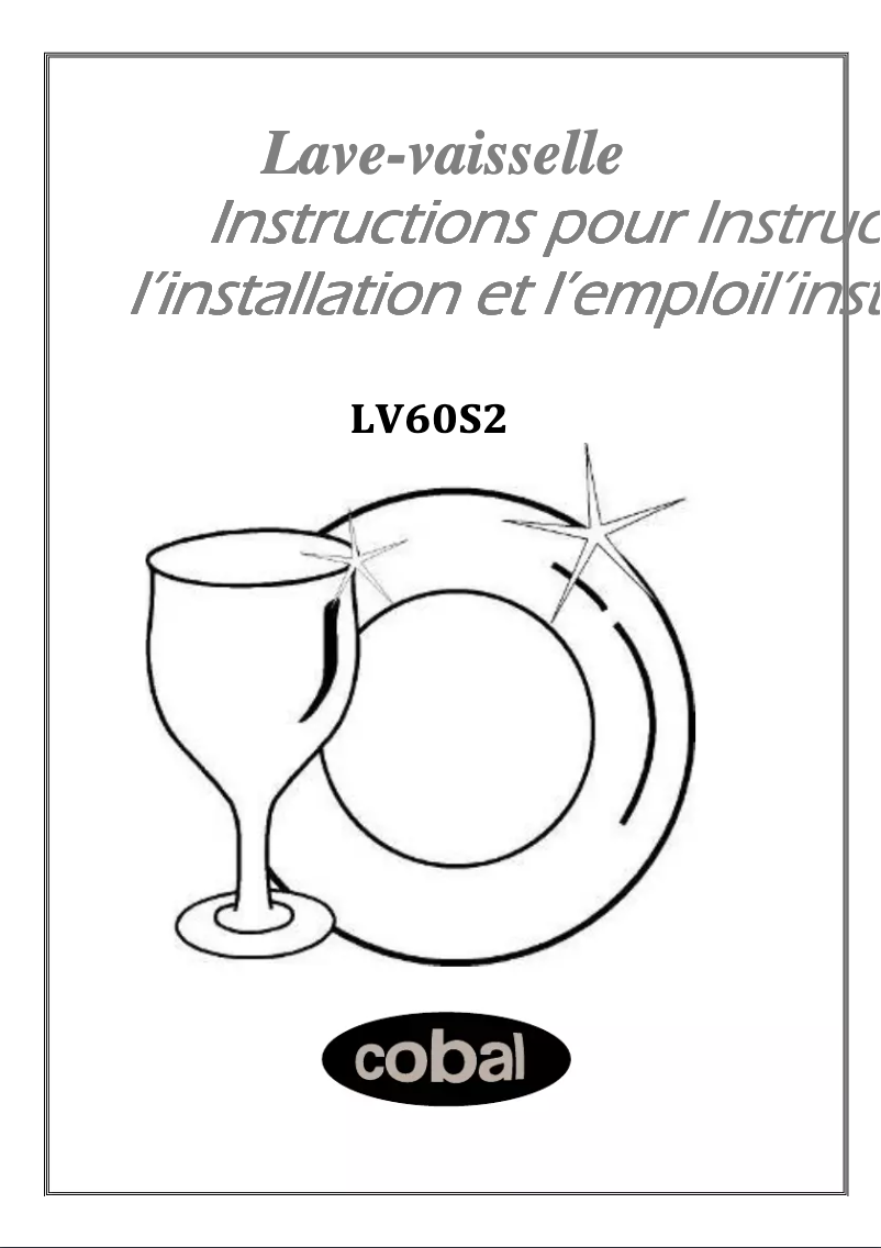 Page 1 of the manual User Manual Cobal LVSI60X