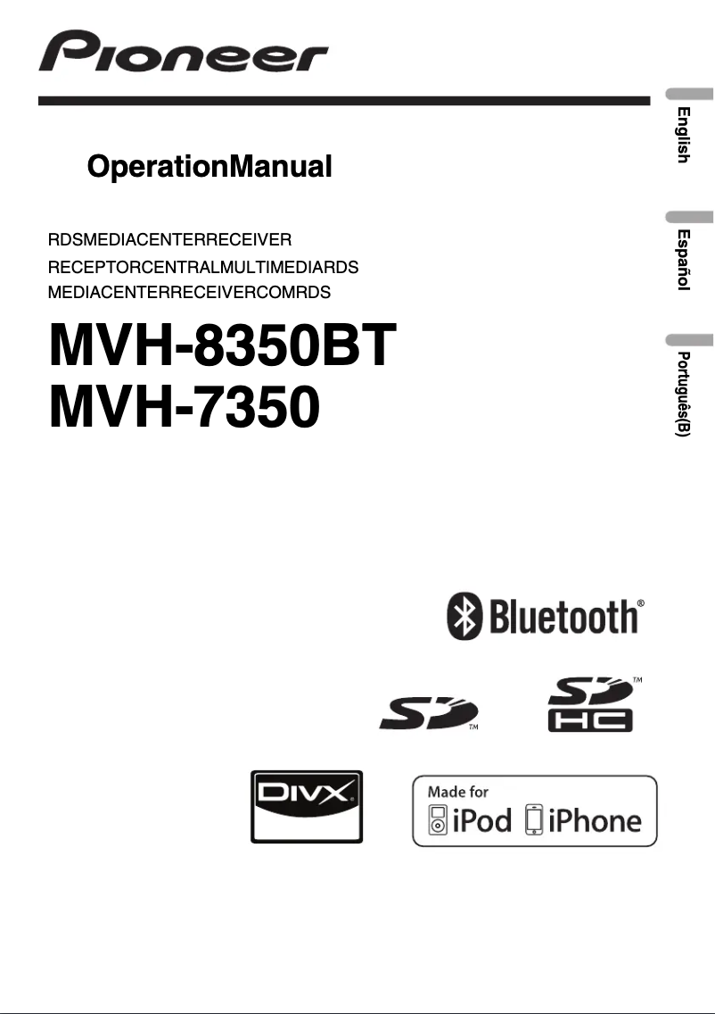 First page image of the manual for MVH-7350
