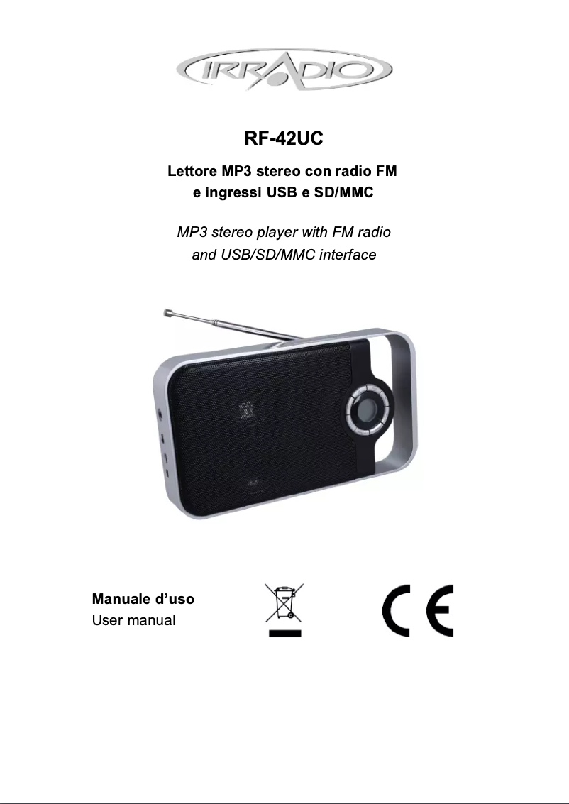 First page image of the manual for RF-42UC