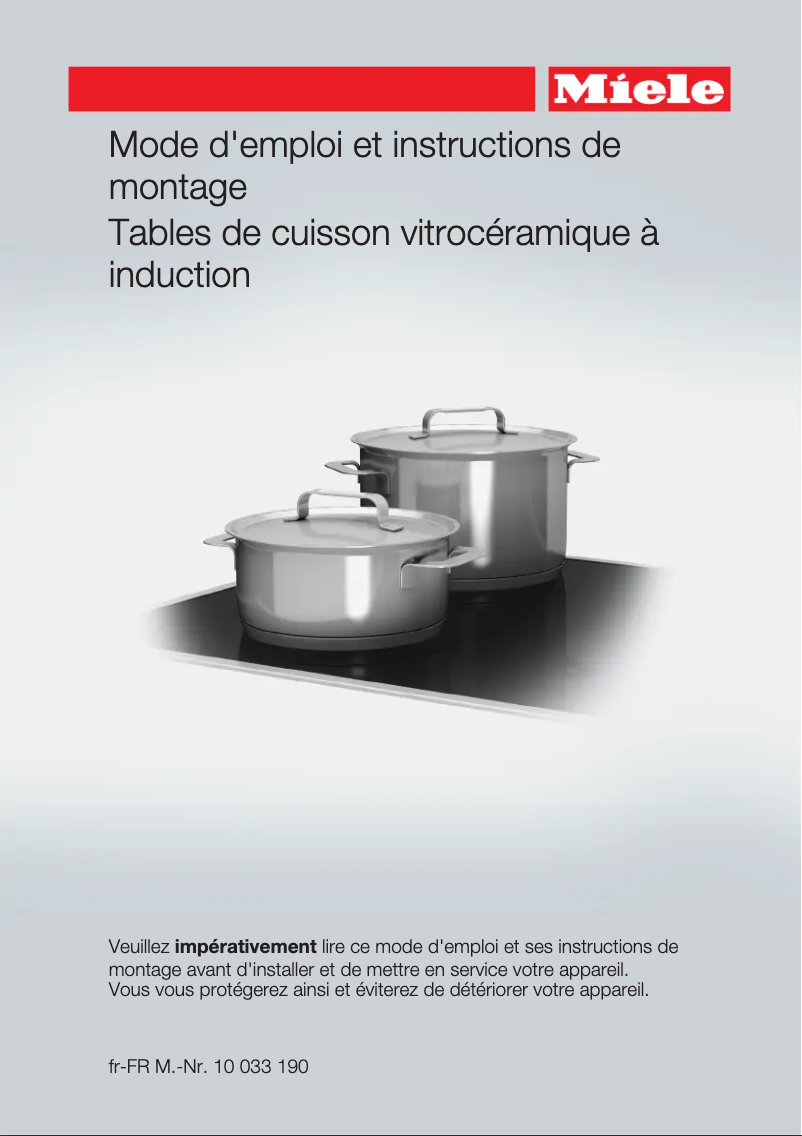 Page 1 of the manual User Manual Miele KM 6388